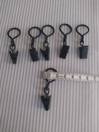 6 Pinzas para cortinas