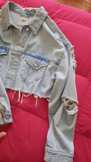Cazadora vaquera crop zara