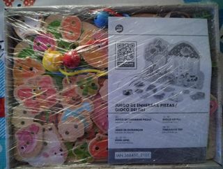 Juego de enhebrar piezas niños 3años
