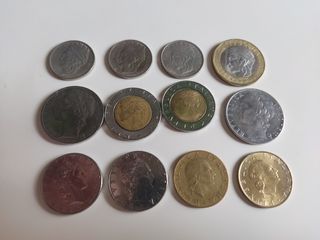 Lote 12 monedas italianas antiguas