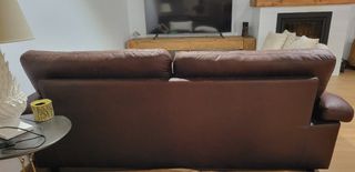 Sofa piel sintética marrón