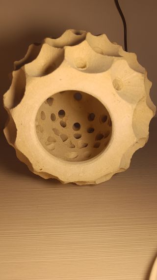 Lampada riccio in Pietra Leccese