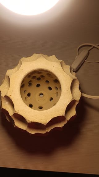 Lampada riccio in Pietra Leccese