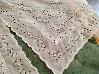 Manteletas fallera niña plata