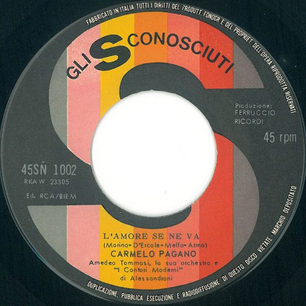 Carmelo Pagano – L'Amore Se Ne Va / Questa Volta