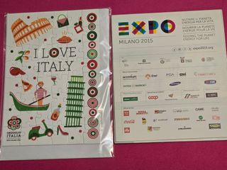 CARTOLINA  A FORMA DI PUZZLE  EXPO 2015 MILANO