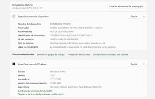 Portátil DYNABOOKPROL50 Intel i7 16GB 500GB  1T 