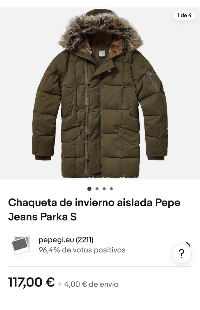 Chaqueta de invierno aislada Pepe Jeans Parka