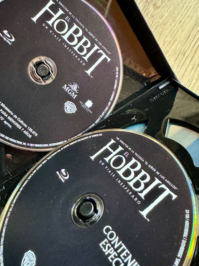 'El Hobbit' trilogía en blu ray, caja metálica