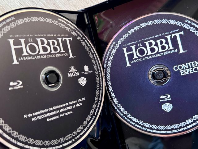 'El Hobbit' trilogía en blu ray, caja metálica