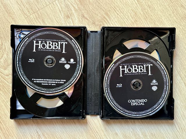 'El Hobbit' trilogía en blu ray, caja metálica