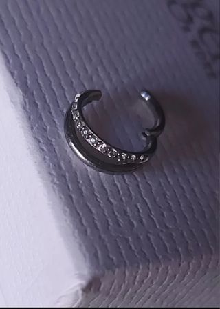Piercing Aro Titanio G23 y circonitas cúbicas
