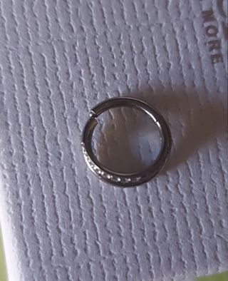 Piercing Aro Titanio G23 y circonitas cúbicas