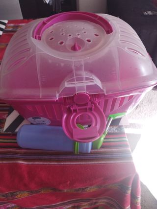 TRANSPORTIN COBAYA, HAMSTER+BEBEDERO 