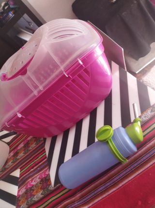 TRANSPORTIN COBAYA, HAMSTER+BEBEDERO 