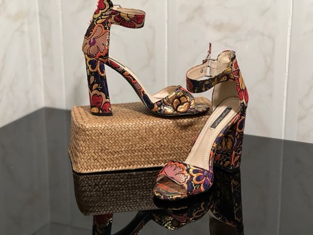 Sandalias fiesta tacon ancho