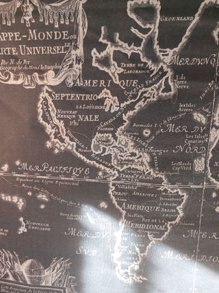 ANTIGUO MAPA MUNDI (1714) Nicolas de Fer