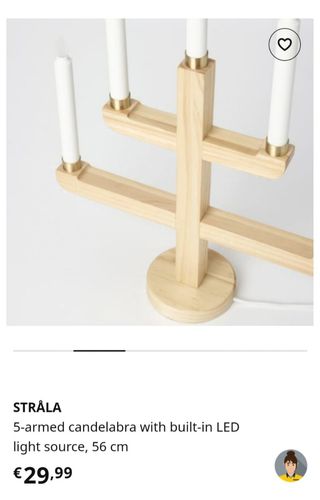 Ikea candelabro LED navidad