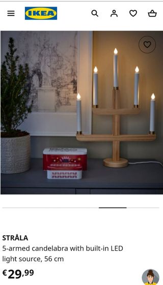 Ikea candelabro LED navidad