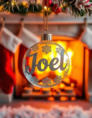 Bola árbol Navidad con nombre