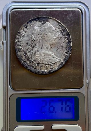 Moneda PLATA 8 Reales 1778 Potosi CARLOS III