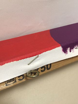 Lienzo 50x50cm pintado a mano rojo “flamenca”