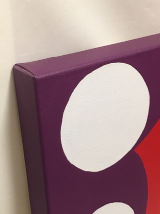 Lienzo 50x50cm pintado a mano rojo “flamenca”