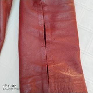 Chaqueta larga de piel auténtica