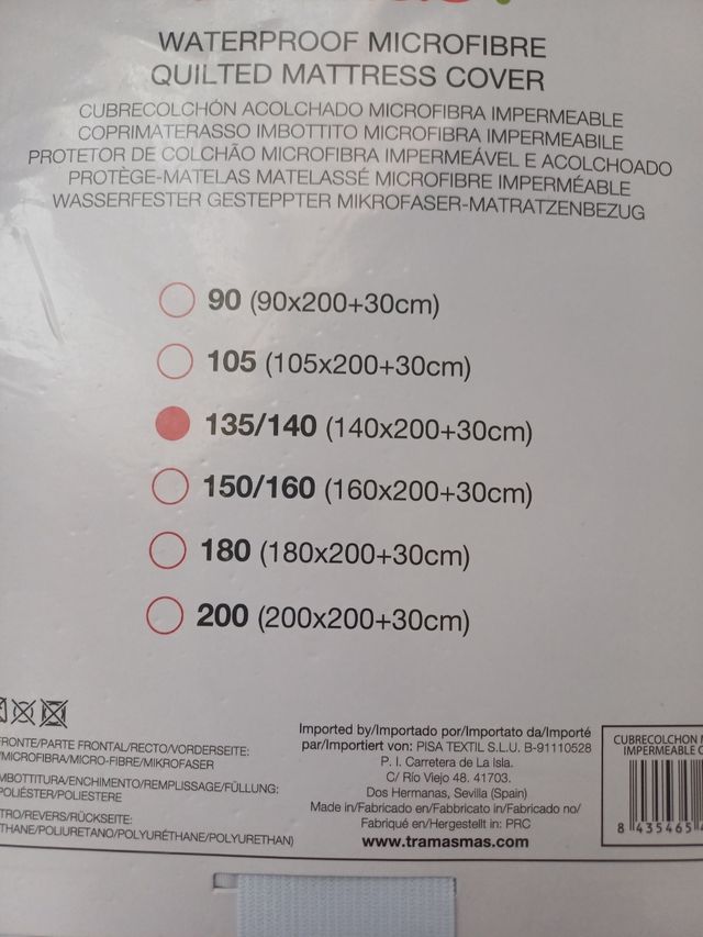 Nuovo coprimaterasso quadrato e mezzo