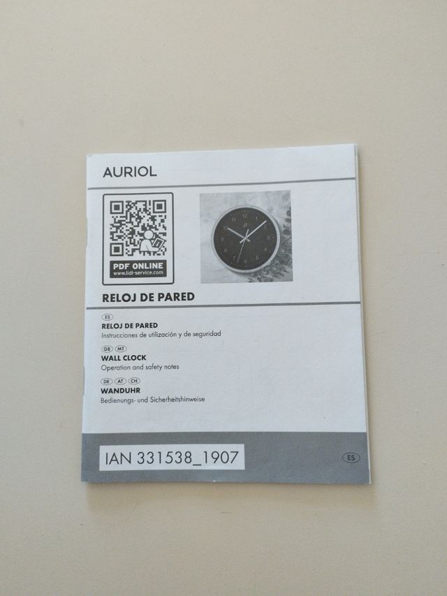 Reloj pared Auriol