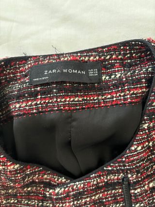 Chaqueta apliques piel XS Zara