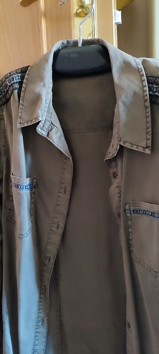 Camisa mujer verde camuflaje