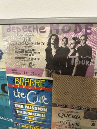 Cuadro entradas conciertos años 90