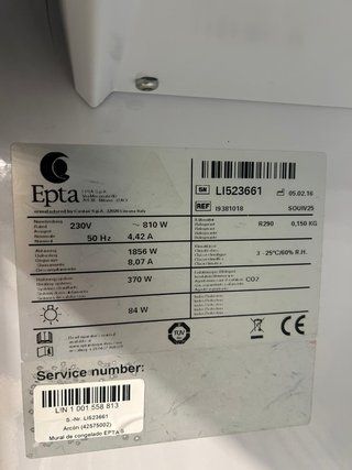 CONGELADOR CISTAL - EPTA CONSTAN