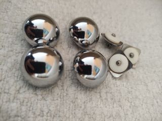 Conjunto de 7 botones metal vintage