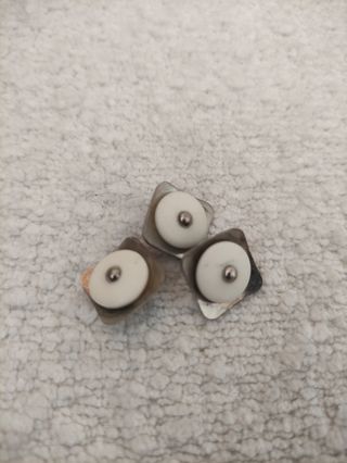 Conjunto de 7 botones metal vintage