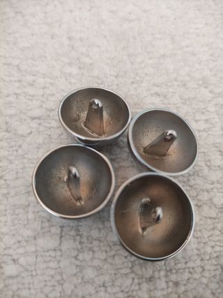 Conjunto de 7 botones metal vintage