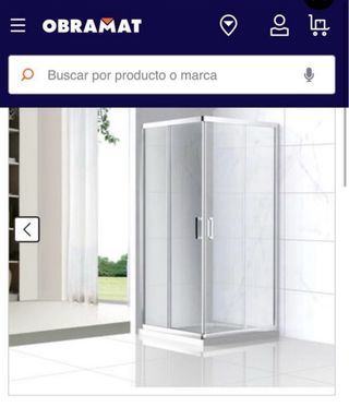 ducha de cabina / mampara 90x90 nueva