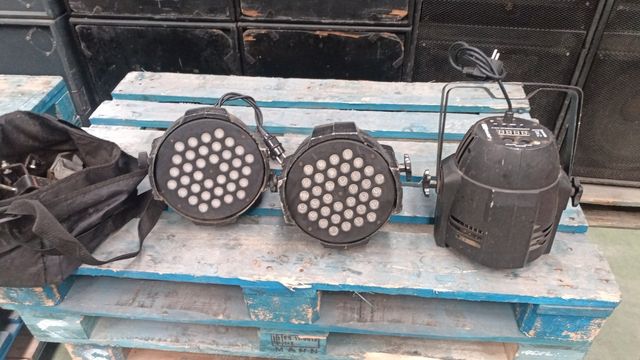 16 focos par led con cajón y garras