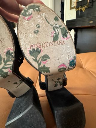 SANDALIAS PONS QUINTANA PIEL NEGRA