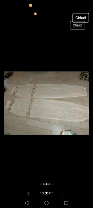 9 pezzi tenda lunga vintage a quadri + teli bianch