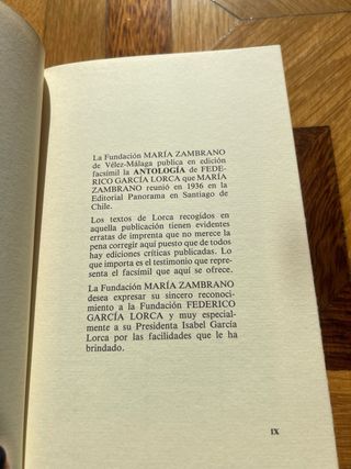Libro Antología Federico García Lorca.