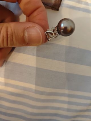 Anillo plata perla tahiti