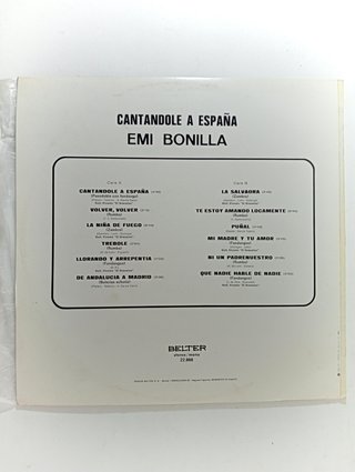 Emi Bonilla Cantándole a España Lp