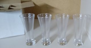 Juego de vasos de cerveza altos (x4) (0,7€ ud)