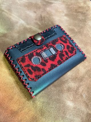 Cartera cuero artesana