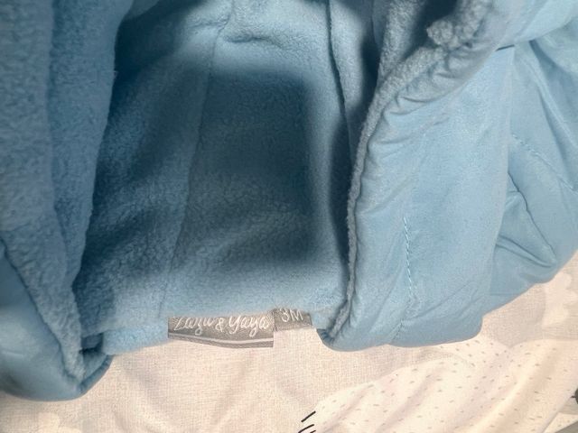 Buzo abrigo acolchado azul para bebé (0-3 meses)