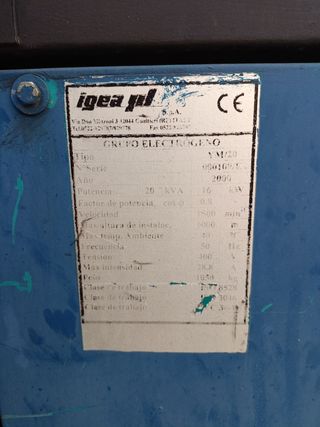 Generador eléctrico 20KVa insonorizado