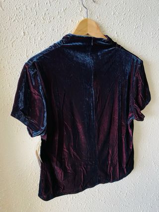 NUEVO top terciopelo drapeado Nudiir talla L