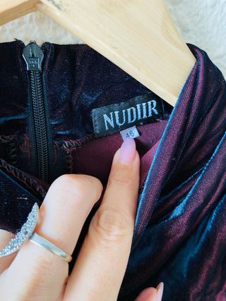 NUEVO top terciopelo drapeado Nudiir talla L